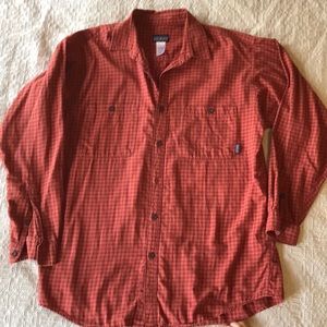Patagonia cotton plaid pocket button shirt men’s L